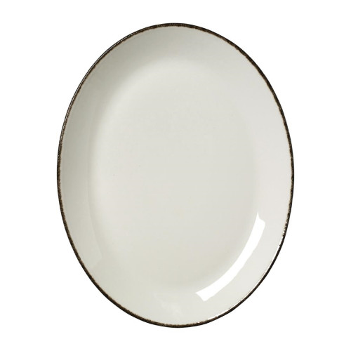 Steelite Charcoal Dapple Oval Plate Coupe - 30.5cm 12" (Box 12) (Direct)