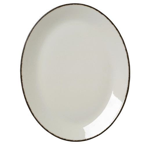 Steelite Charcoal Dapple Oval Coupe Plate - 34.25cm 13 1/2" (Box 12) (Direct)
