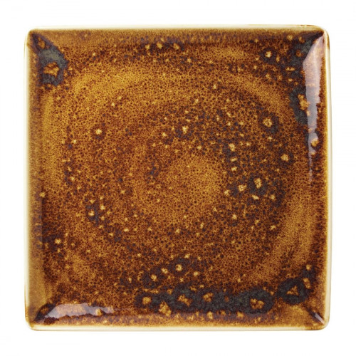 Steelite Vesuvius Amber Square One - 270x270mm 10 5/8x10 5/8" (Box 6) (Direct)