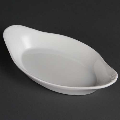 Olympia Whiteware Oval Eared Dish 43Hx229Wx127mmD (Box 6)
