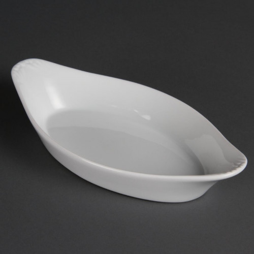 Olympia Whiteware Oval Eared Dish - 49Hx262Wx141mmD (Box 6)