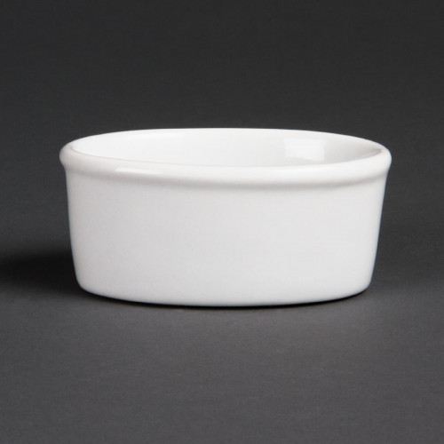 RAMEKIN / OLYMPIA - WHITEWARE RAMEKIN- PLAIN - 4"/8CM PER BOX OF 12 - W445