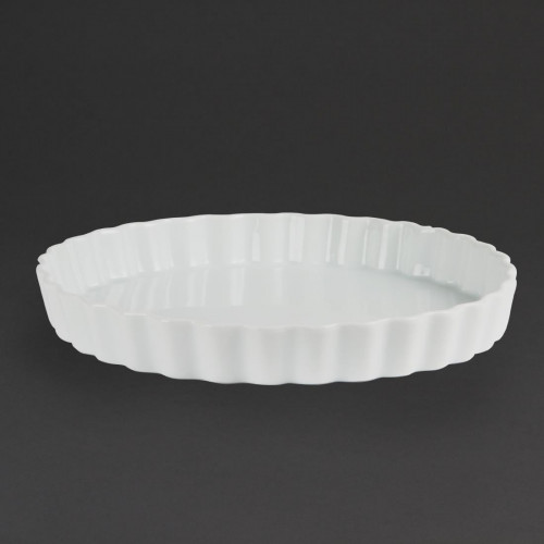 Olympia Whiteware Flan Dish - 38Hx265Wx265mmD (Box 6)