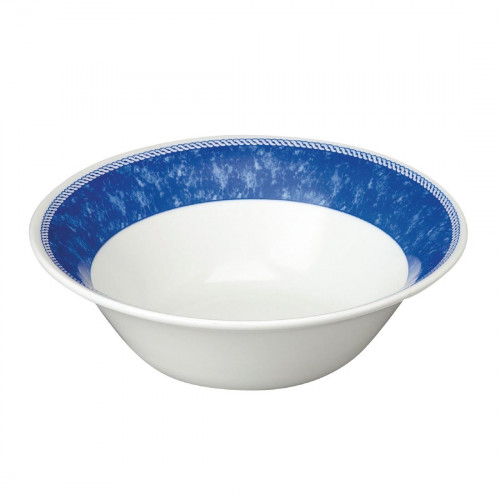 New Horizons Coloured Border Blue Medium Salad Bowl (Box 12) (Direct)