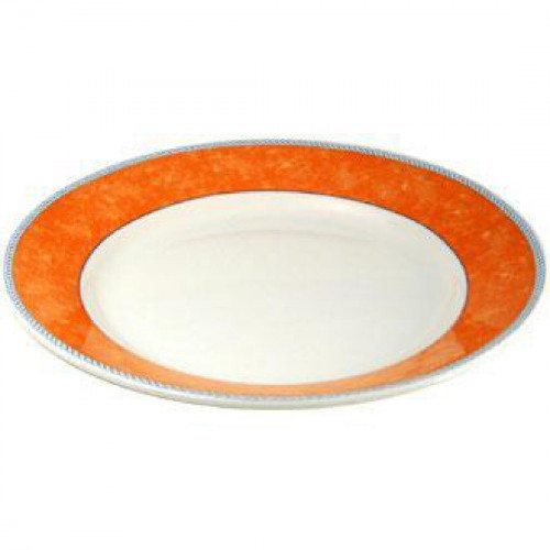 New Horizons Coloured Border Orange Mediterrean Dish 10" (Box 12) (Direct)