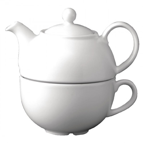 White One Cup Teapot - 13oz (Box 4)