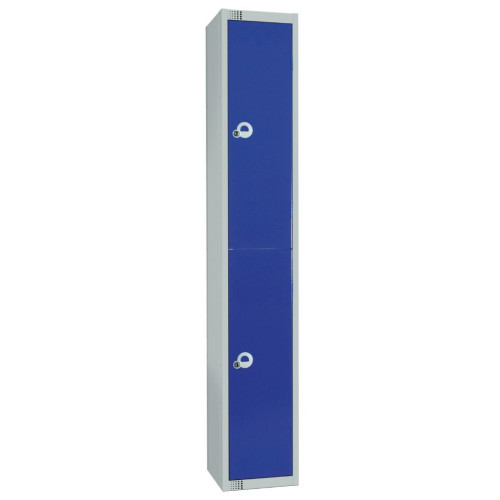 300mm Deep Locker 2 Door Padlock Blue - 1800x300x300mm (Direct)