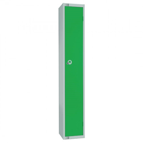 300mm Deep Locker 1 Door Padlock Green with Sloping Top (Direct)
