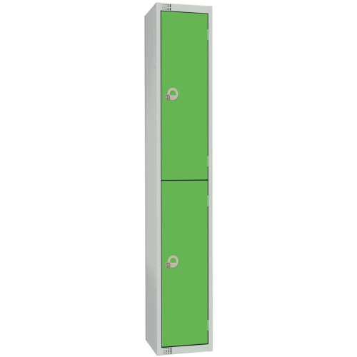 300mm Deep Locker 2 Door Combi Lock) Green - 1800x300x300mm (Direct)
