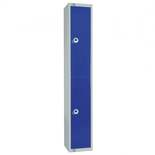 450mm Deep Locker 2 Door Combi Lock) Blue with Sloping Top (Direct)