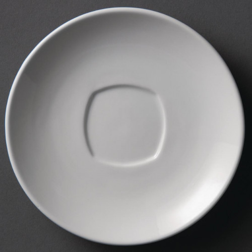 Olympia Rounded Square Saucer White - 150mm for Y115 (Box 12)