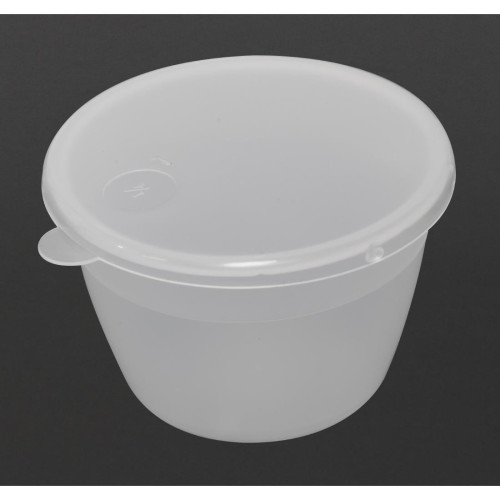 Pudding Basin Polyprop inc Lid - 1/4pint 83mm dia (Pack 12)