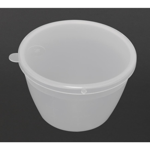 Pudding Basin Polyprop inc Lid - 1/2pint 102mm dia (Pack 12)
