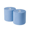 2Work 3-Ply Industrial Roll 170m Blue (Pack of 2) GEM503B
