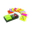Post-it Designer Combi Note Dispenser with Z-Notes and Index Tabs Black DS100-VP