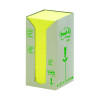 POSTIT RECYC PAD 76X76 YLW 654 PK16