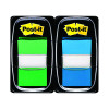 POST-IT GREEN/BLUE INDEX 1IN PK2