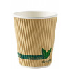 Compostable Ripple Paper Cups Kraft 8oz per 500 - Available to Order