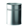 DURABLE METAL WASTE BIN 15L SLVER