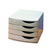 JALEMA DESKTOP SET 4 DRAWER GRY