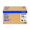 Brother HGE Labelling Tape 24mm x 8m Black on White HGE251V5