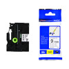 BROTHER TZE TPE 9MMX8M BLK/WHT