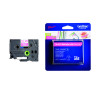 Brother P-Touch Labelling Tape 12mm x 5m White on Berry Pink TZEMQP35