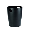 CONTOUR WASTE PAPER BIN BLACK