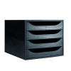 CONTOUR 4 DRAWER SET BLACK CE06114