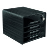 SMOOVE SECURE 4DRAWER MOD W/LOCK BLK