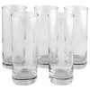 CLEAR TALL TUMBLER DRINK GLASS PK6