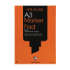 GOLDLINE MARKER PAD A3 WHITE GPB1A3