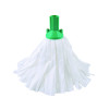Exel Big White Mop Head Green (Pack of 10) 102199GN