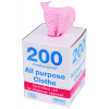 ANTIBACTERIAL CLOTHS ROLL RED PK200