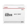Canon 039H Black Toner Cartridge High Capacity 0288C001