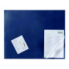 Durable Desk Mat with Transparent Overlay 650 x 520mm Dark Blue 720307