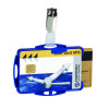 DURABLE DUO SEC PASS HOLDER BLU PK25