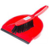 Dustpan & Brush Set, Red - Stiff per Each