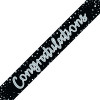 Congratulations Banner Black/Silver (Pack of 6) 6837-CONG