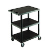 GPC 3 SHELF SERVICE TROLLEY BLACK