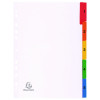 Exacompta Guildhall Mylar Index Coloured Tabs 1-5 A4 White 1105E