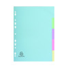 Exacompta Recycled Dividers 5-Part A4 Pastel 1605E