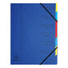 EUROPA 7 PART ORGANISER BLUE 54072E