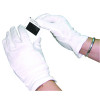 WHITE KNITTED COTTON LGE GLOVES PK10