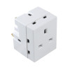 CED 3-WAY ADAPTOR FUSED 13 AMP WHITE
