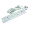 CED 4-WAY EXTENSION LEAD WHITE