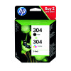 HP 304 INK BLK/TRI-COL TWINPK CMY