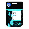 HP 82 Cyan Inkjet Cartridge (High Yield, 69ml, 1,430 Page Capacity) C4911A