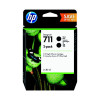 HP 711 Black DesignJet Ink Cartridge 80ml (Pack of 2) P2V31A