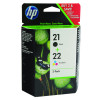 HP 21/22 Black /Cyan/Magenta/Yellow Ink Cartridges (Pack of 2) SD367AE
